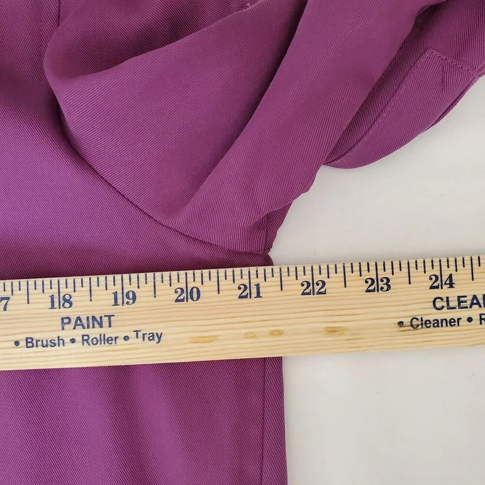 Harlowe & Graham Women Purple Bomber Jacket M Classic Preppy Lightweight NEW